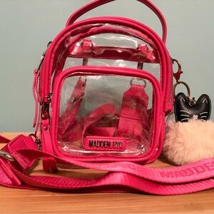 Steve Madden | Madden NYC Pink Clear Mini Backpack